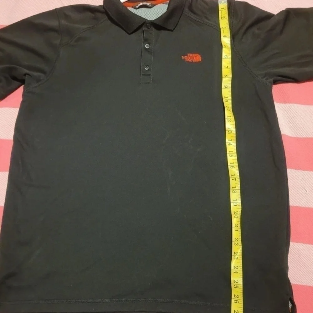 The North Face Short Sleeve Shirt Men's Size Large Golf Tennis Black Red